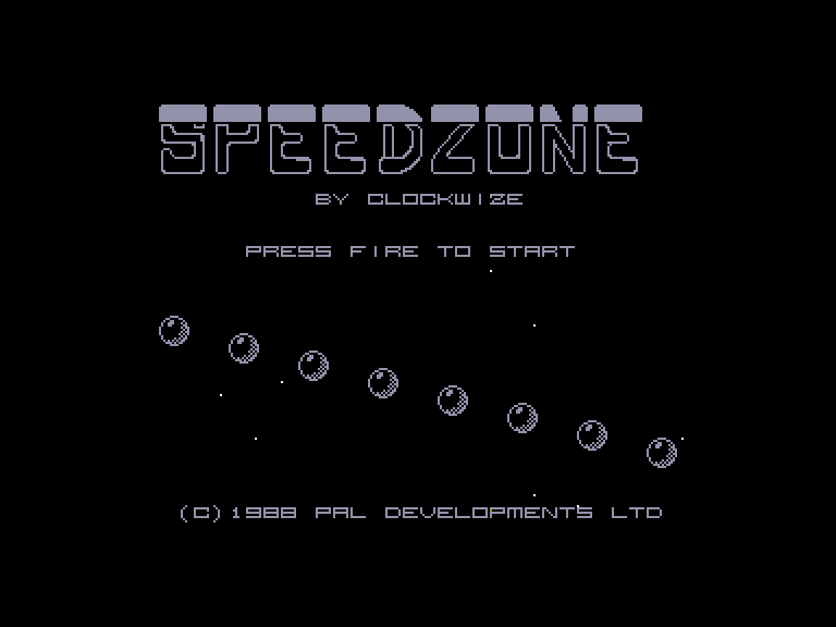 screenshot du jeu Amstrad CPC Speedzone