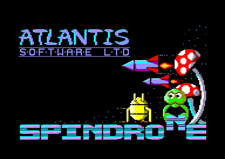 screenshot of the Amstrad CPC game Spindrone