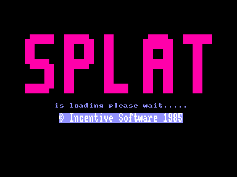 screenshot du jeu Amstrad CPC Splat!
