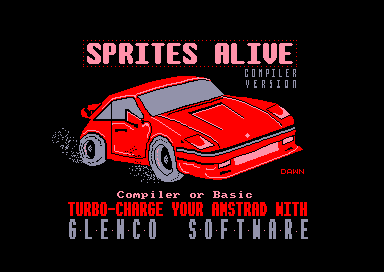 screenshot of the Amstrad CPC game Sprites alive