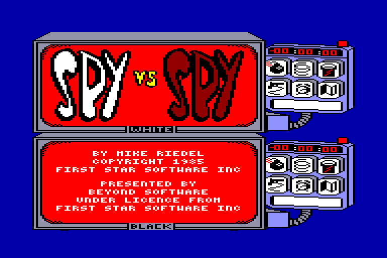 screenshot of the Amstrad CPC game Spy Vs Spy