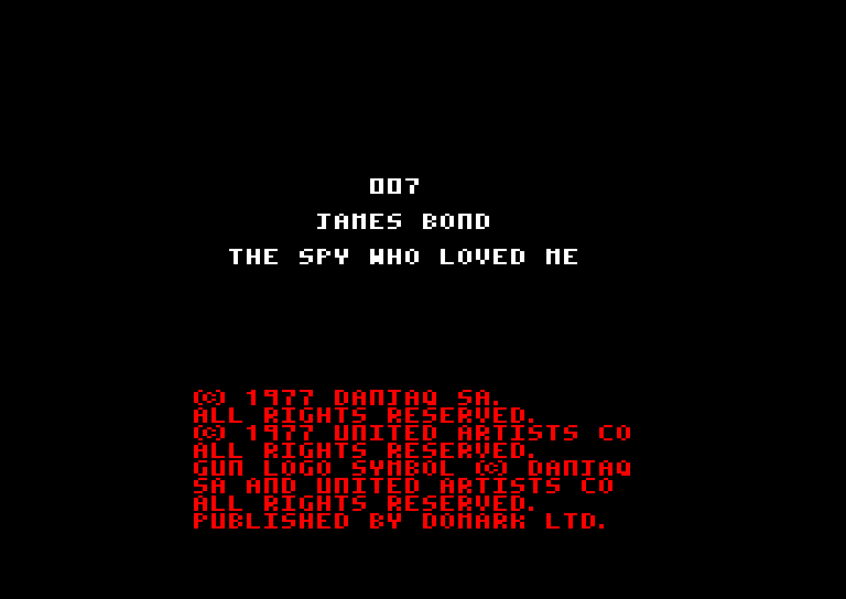 screenshot du jeu Amstrad CPC Spy who loved me (the)