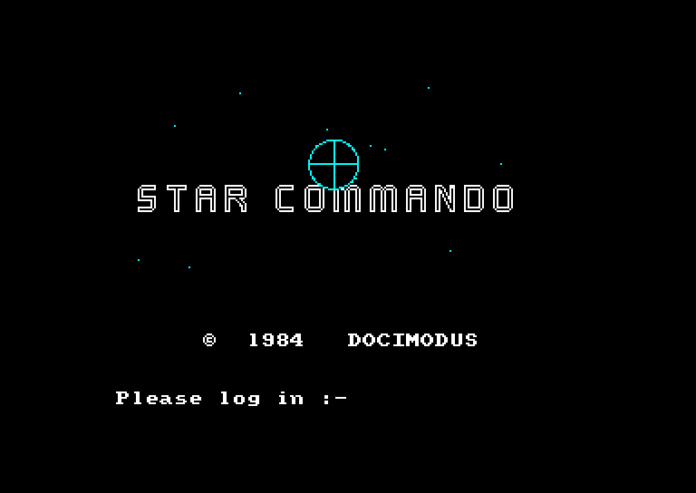screenshot of the Amstrad CPC game Star commando
