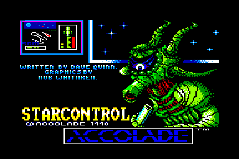 screenshot of the Amstrad CPC game Star control