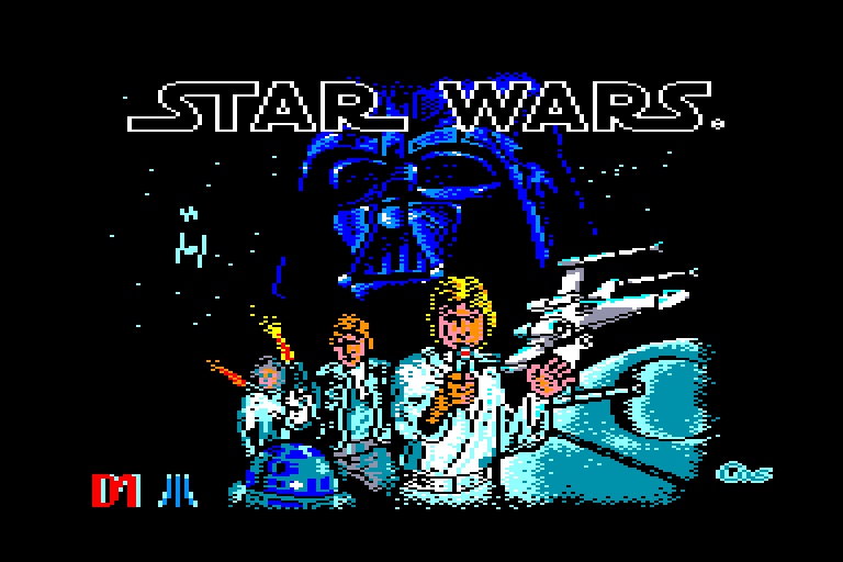 screenshot of the Amstrad CPC game Star Wars