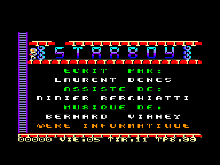 screenshot du jeu Amstrad CPC Starboy