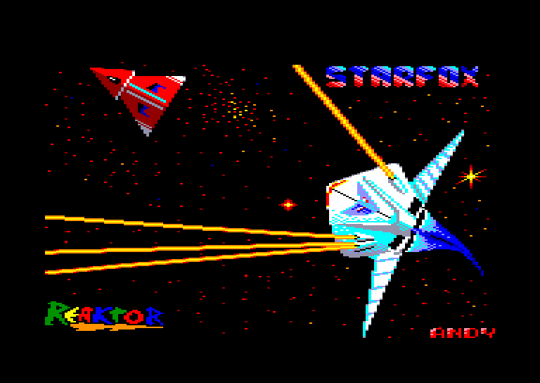 screenshot of the Amstrad CPC game Starfox