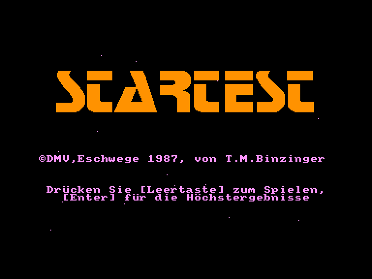 screenshot du jeu Amstrad CPC Startest