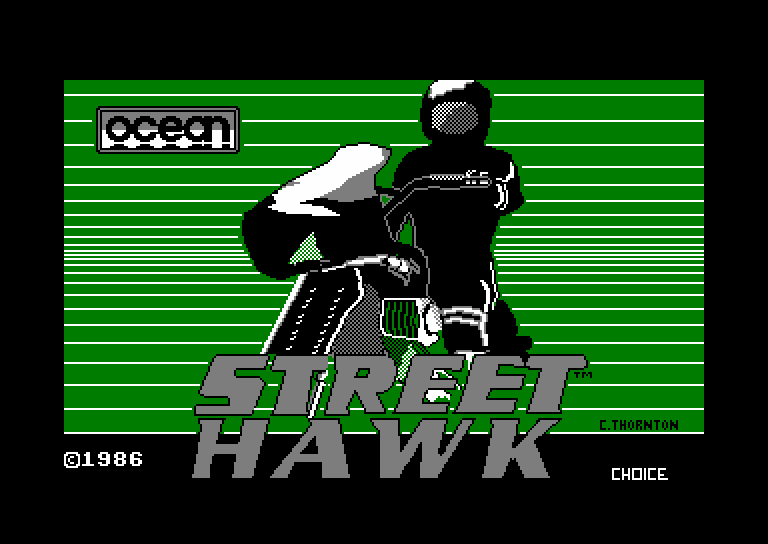 screenshot of the Amstrad CPC game Street Hawk
