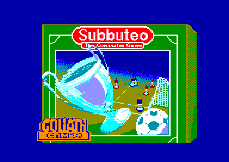 screenshot of the Amstrad CPC game Subbuteo