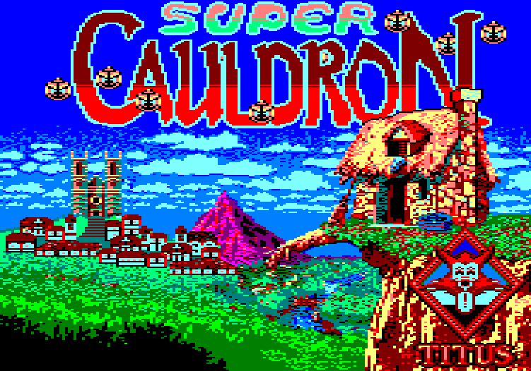 screenshot of the Amstrad CPC game Super Cauldron
