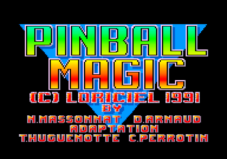 screenshot of the Amstrad CPC game Pinball Magic