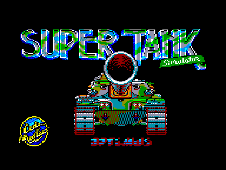 screenshot of the Amstrad CPC game Super Tank Simulator