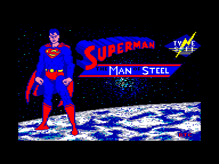 screenshot of the Amstrad CPC game Superman - The Man of Steel