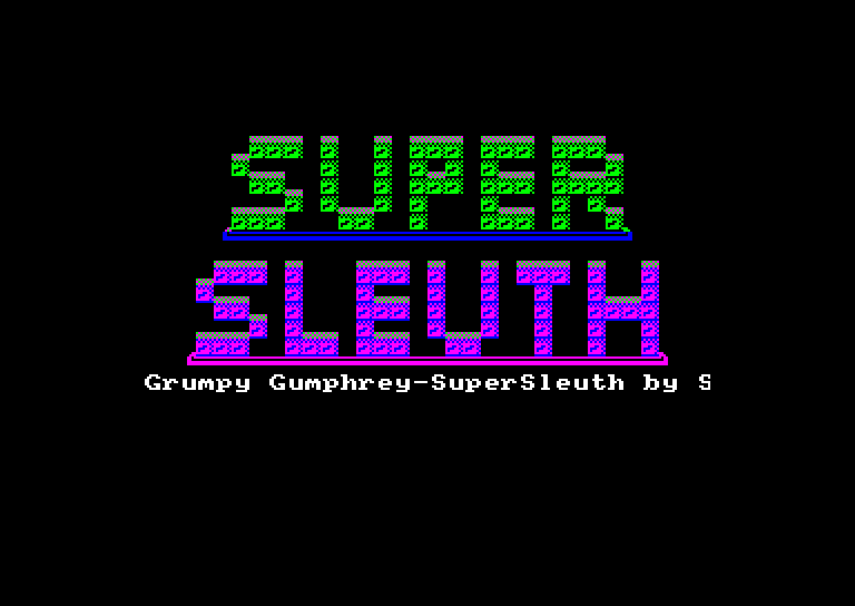 screenshot of the Amstrad CPC game Super Sleuth