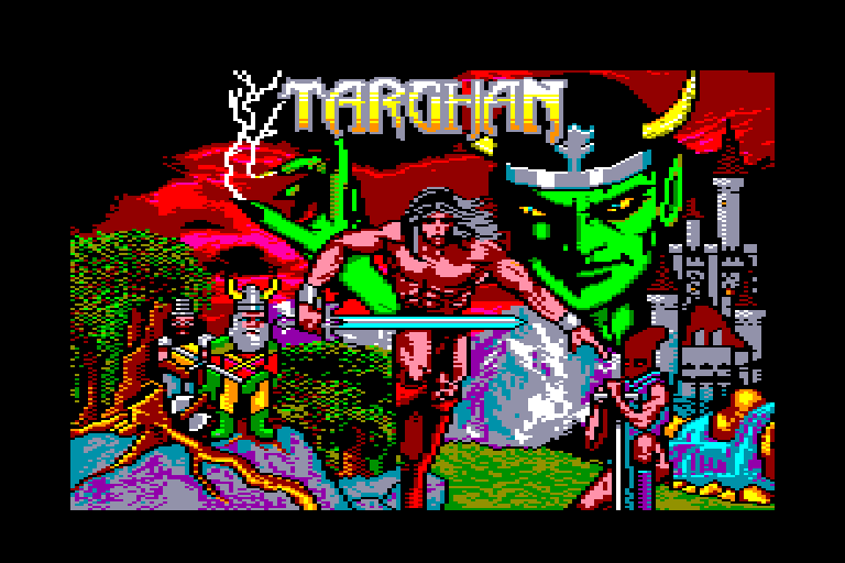 screenshot of the Amstrad CPC game Targhan