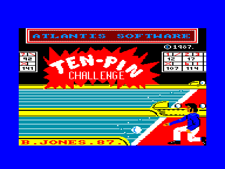 screenshot du jeu Amstrad CPC Ten-Pin Challenge