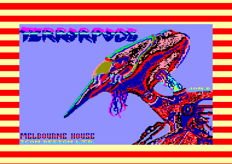 screenshot of the Amstrad CPC game Terrorpods