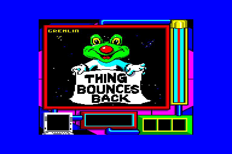 screenshot of the Amstrad CPC game Thing bounces back