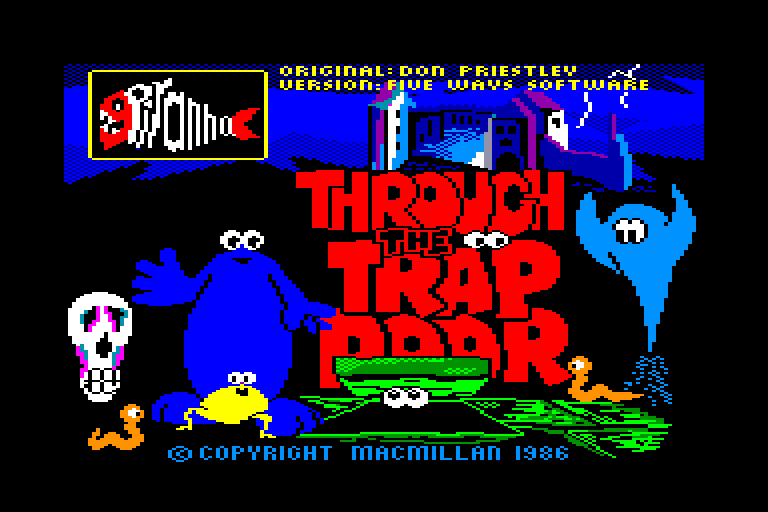 screenshot du jeu Amstrad CPC Through the Trap Door