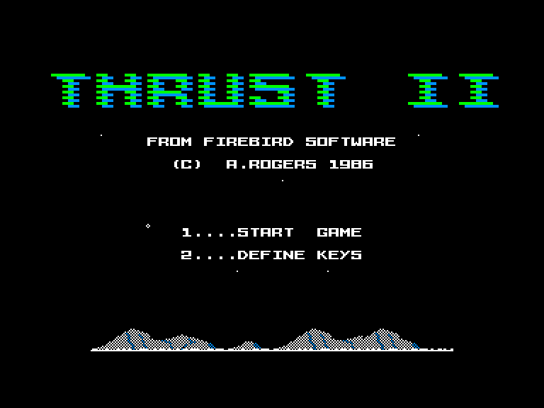 screenshot of the Amstrad CPC game Thrust II