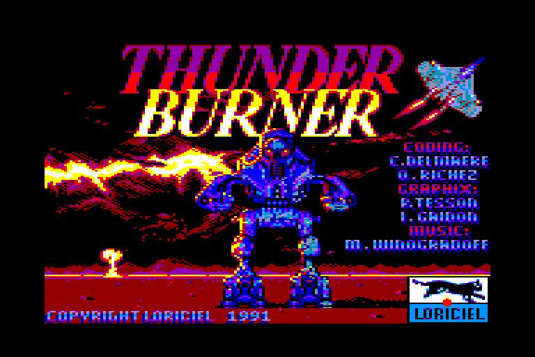screenshot du jeu Amstrad CPC Thunder burner