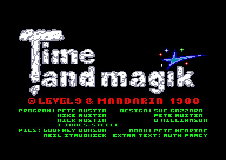 screenshot of the Amstrad CPC game Time and Magik - The Trilogy