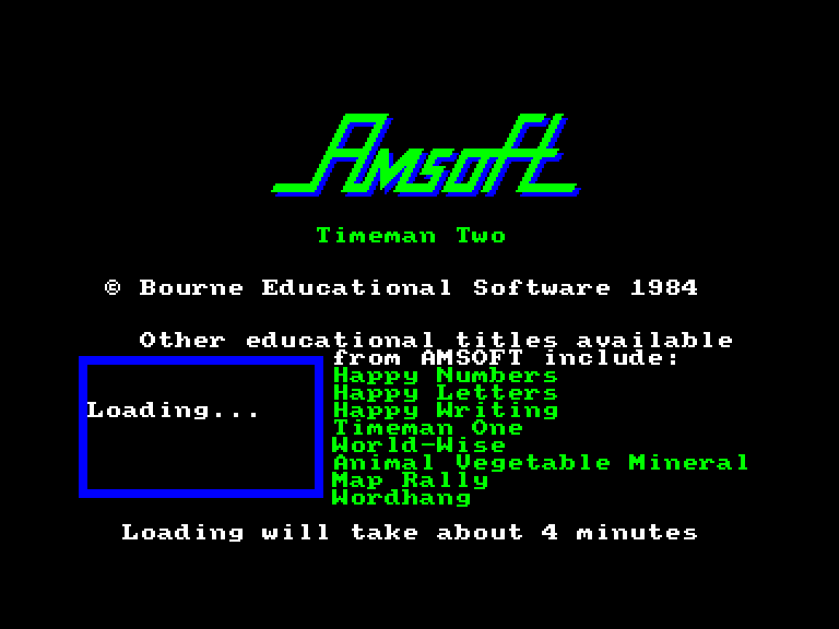 screenshot du jeu Amstrad CPC Timeman two