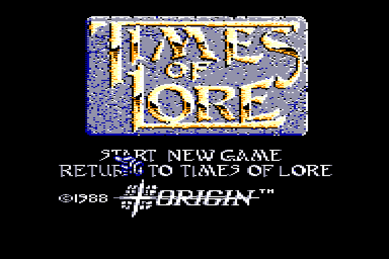 screenshot of the Amstrad CPC game Times of Lore