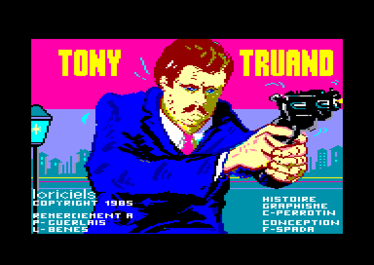 screenshot of the Amstrad CPC game Tony truand