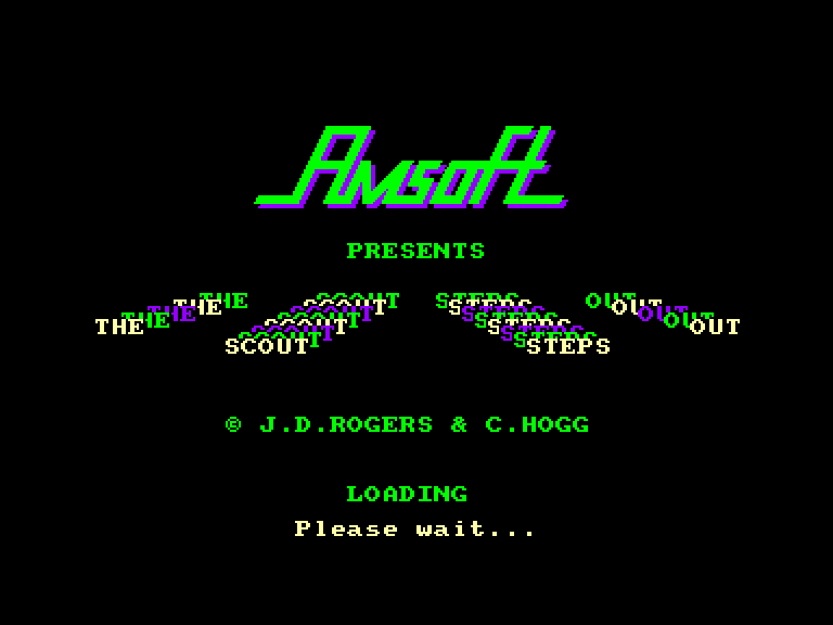 screenshot of the Amstrad CPC game Scout Steps Out (the)
