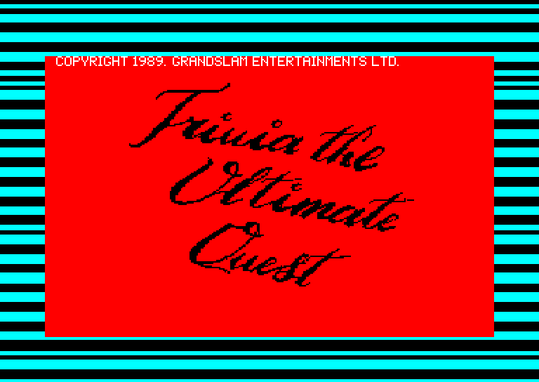 screenshot du jeu Amstrad CPC Arcade Trivia Quiz Simulator