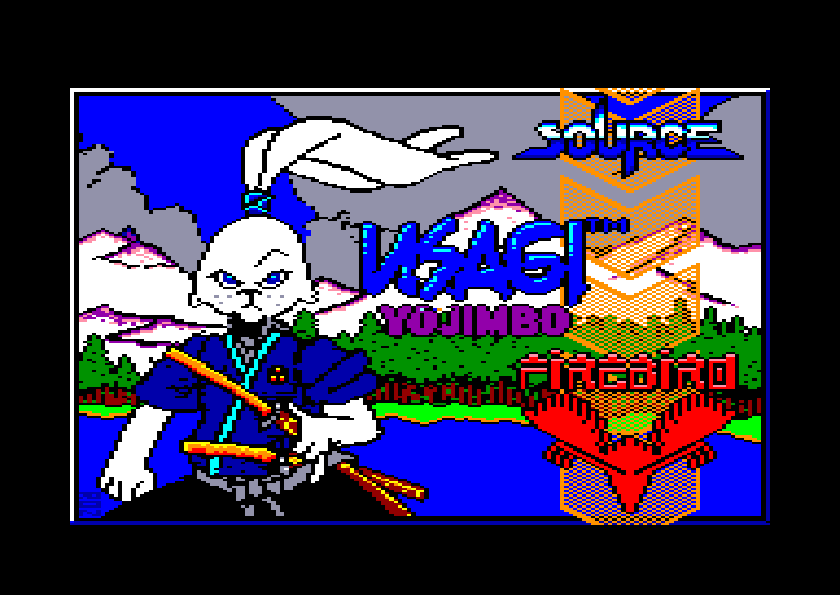 screenshot of the Amstrad CPC game Usagi Yojimbo