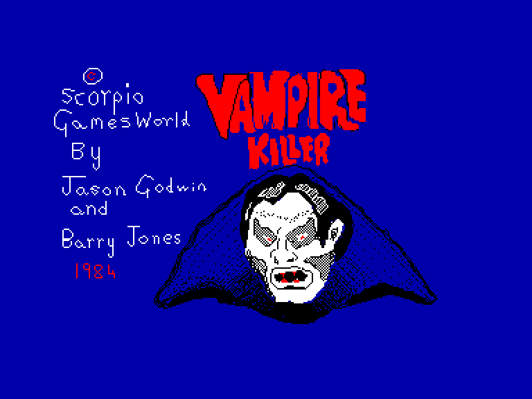 screenshot du jeu Amstrad CPC Vampire killer