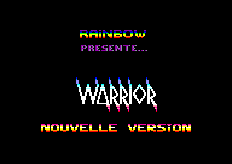 screenshot of the Amstrad CPC game Warrior+
