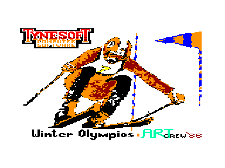 screenshot of the Amstrad CPC game Winter olympics
