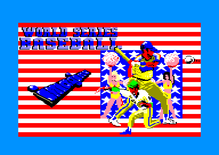 screenshot of the Amstrad CPC game World series baseball