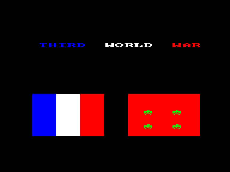 screenshot du jeu Amstrad CPC World war 3