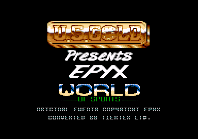 screenshot of the Amstrad CPC game Epyx World Of Sports