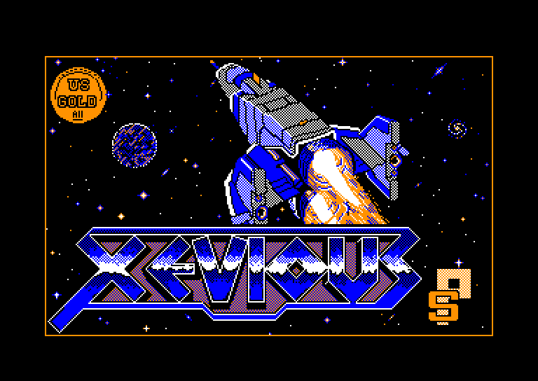 screenshot of the Amstrad CPC game Xevious