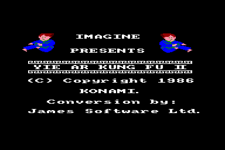 screenshot of the Amstrad CPC game Yie Ar Kung Fu II