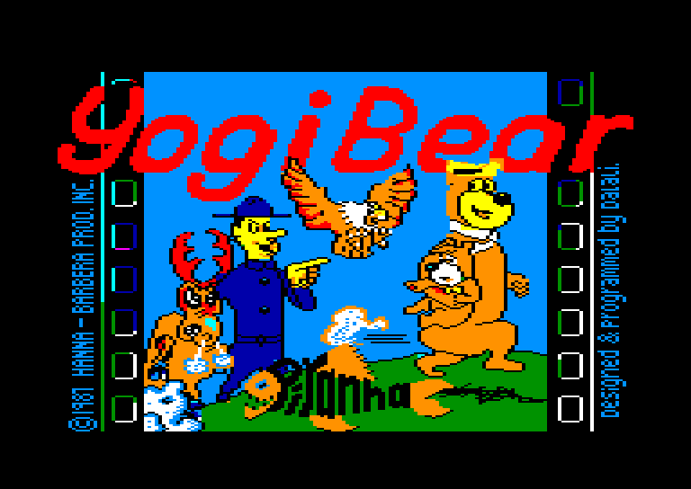 screenshot of the Amstrad CPC game Yogi Bear