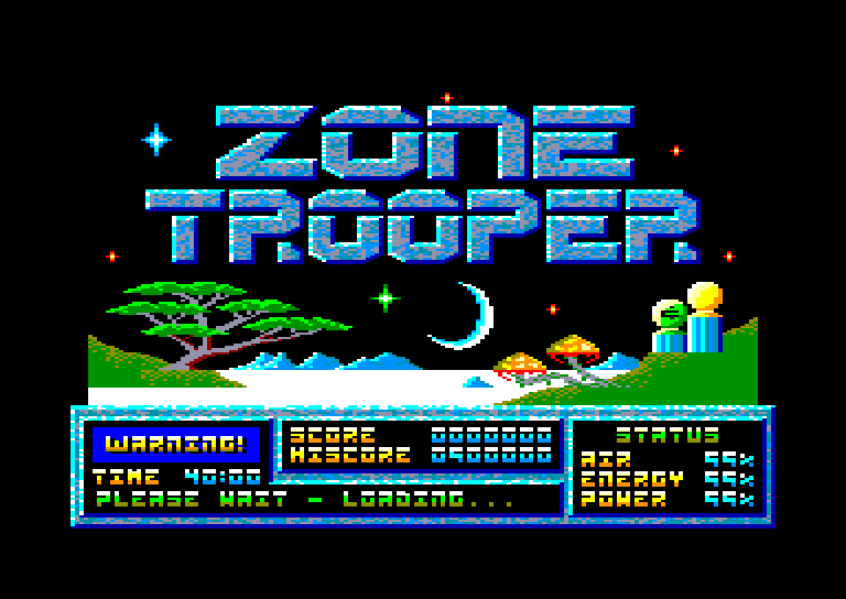 screenshot du jeu Amstrad CPC Zone trooper