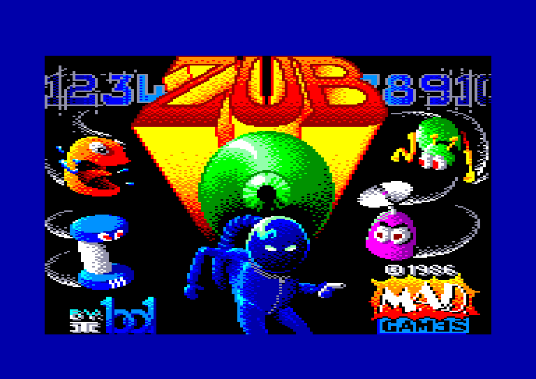screenshot of the Amstrad CPC game Zub