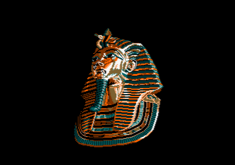 Masque de Toutankhamon par Jill Lawson, image en mode 1 picture sur Amstrad CPC