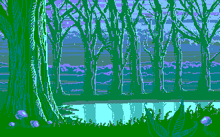 screenshot of a forest by Marlene Johansen