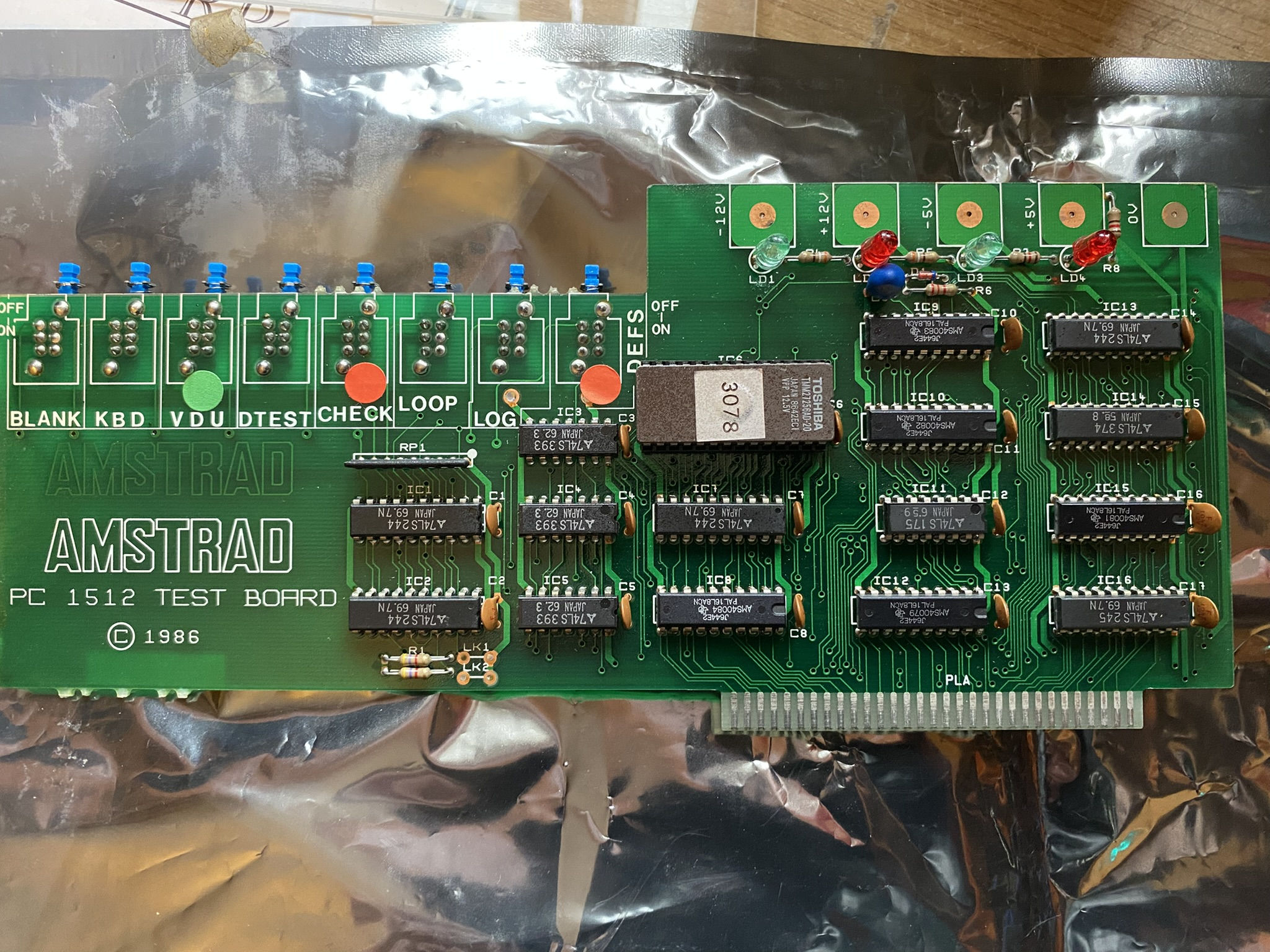 Amstrad RP4 diagnostic board